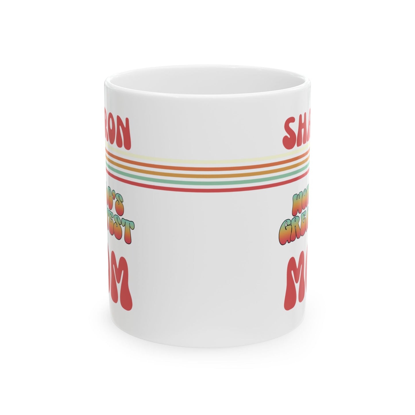 Personalized Mom Gift Ceramic Mug, Retro Coffee Cup, Custom Mama Birthday Present, Mommy Christmas Mug, Unique Mother Gift from Kids