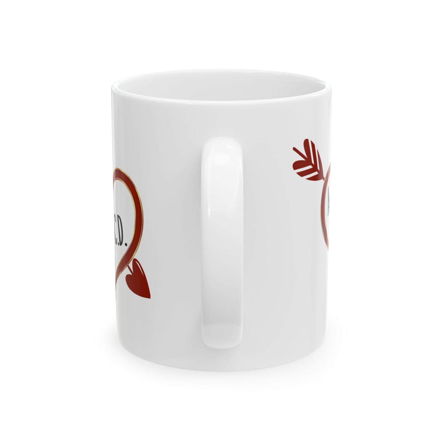 Ceramic Mug for Couples, Heart Design, Valentines Gifts, Christmas Gift, Love Cup, Romantic Coffee Mug, Teacup For Her