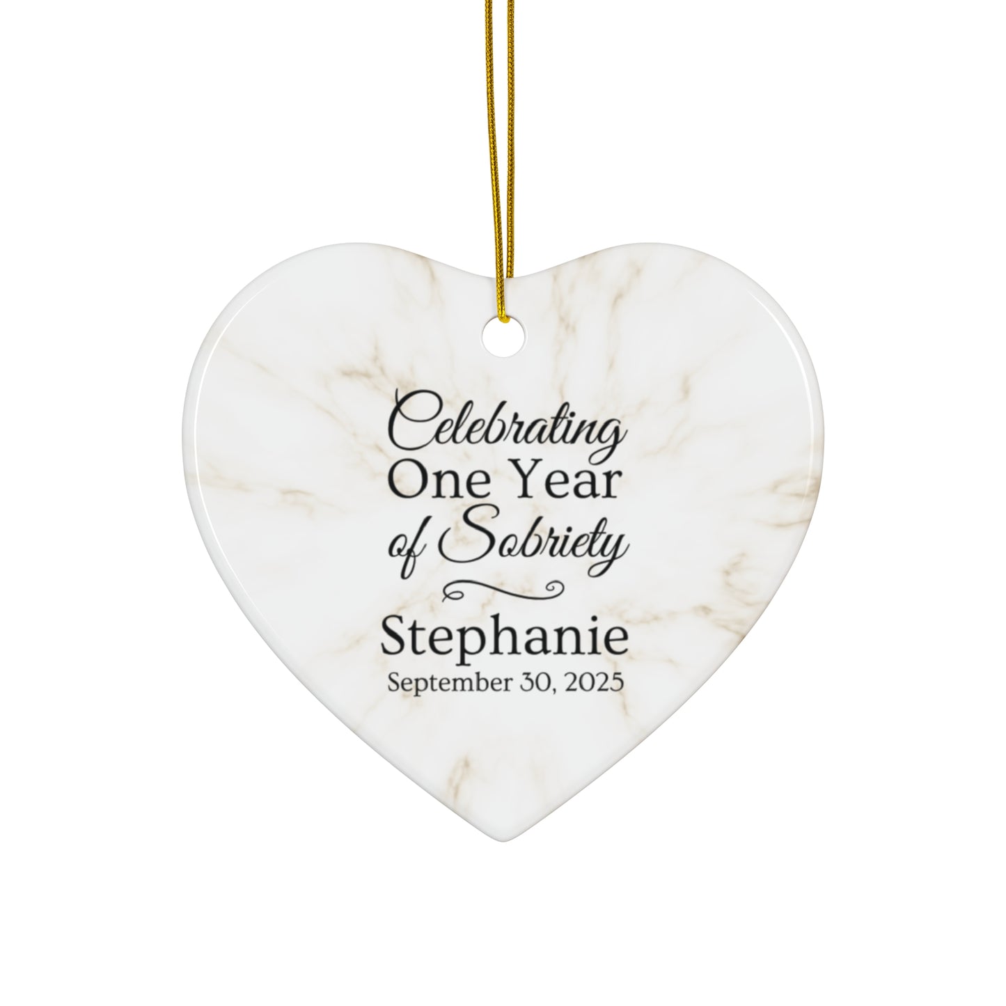 Sobriety Ornament, Milestone Gift, Important Date Keepsake, Sober Anniversary Decoration, Memorial Gifts for Him, Sobriety Celebration
