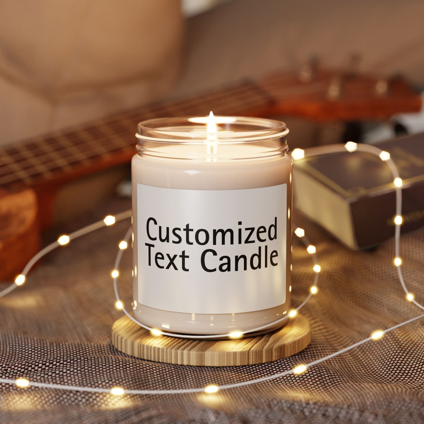 Soy Candle, Personalized Text Minimal Design, Custom Scented Candle, Gift for Her, 9oz Candle, Home Decor