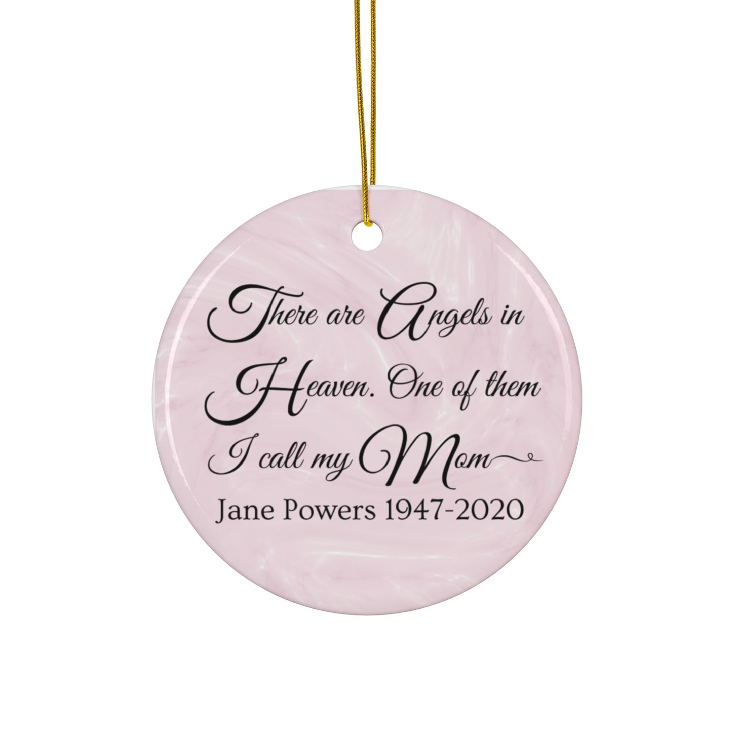Loss of Mom Sympathy Ceramic Ornament, Empathy Gift Heaven, Memorial Christmas Tree Decoration, Condolence Angel Keepsake, Bereavement Gifts
