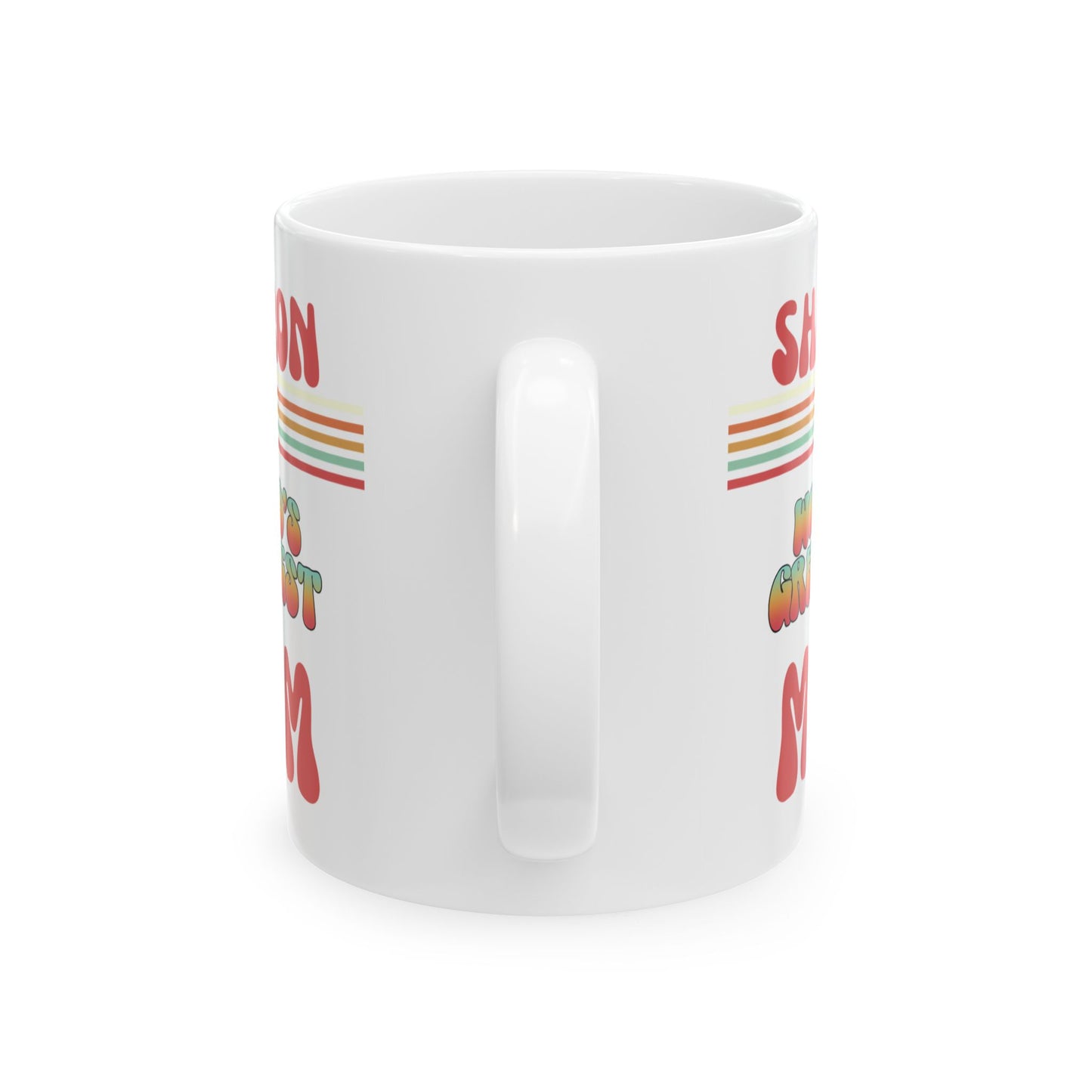 Personalized Mom Gift Ceramic Mug, Retro Coffee Cup, Custom Mama Birthday Present, Mommy Christmas Mug, Unique Mother Gift from Kids