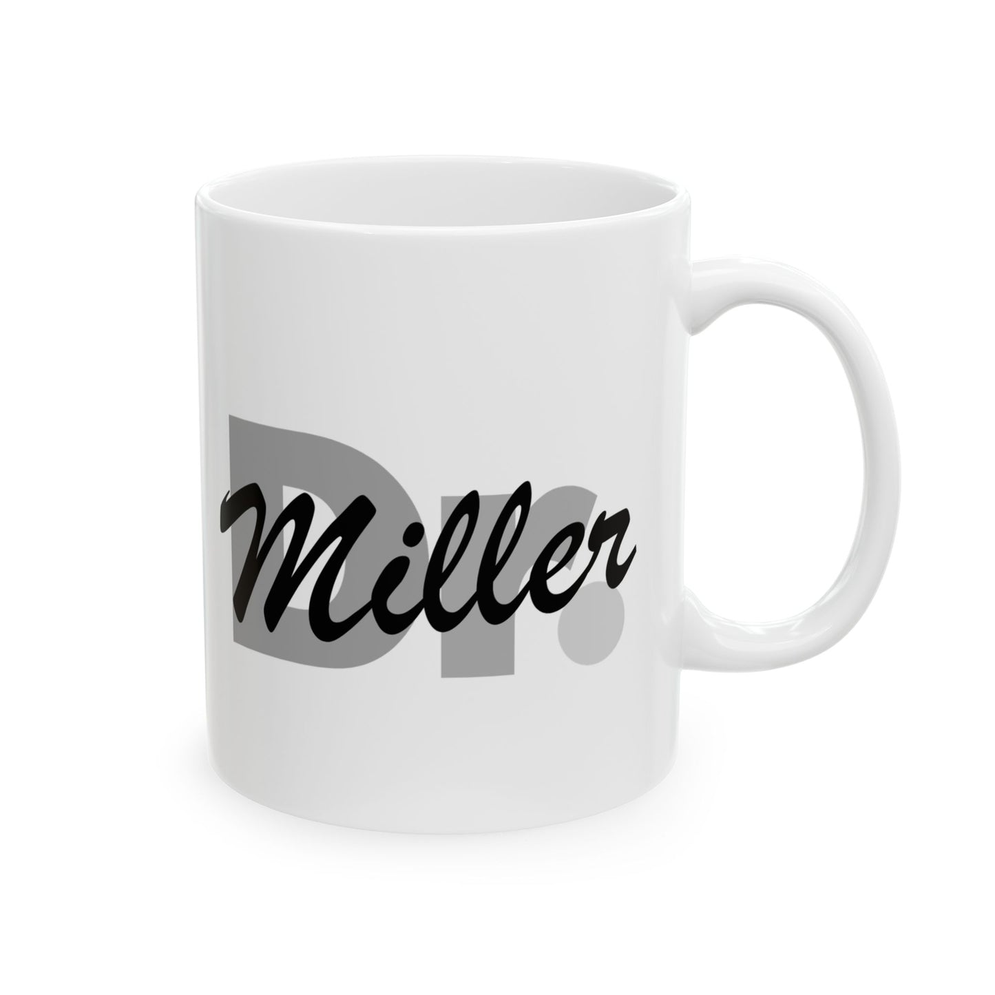 Doctor's Gift Ceramic Mug, Minimal Last Name Design, Personalized Coffee Cup, Medical Professional Present, Unique Physician Appreciation