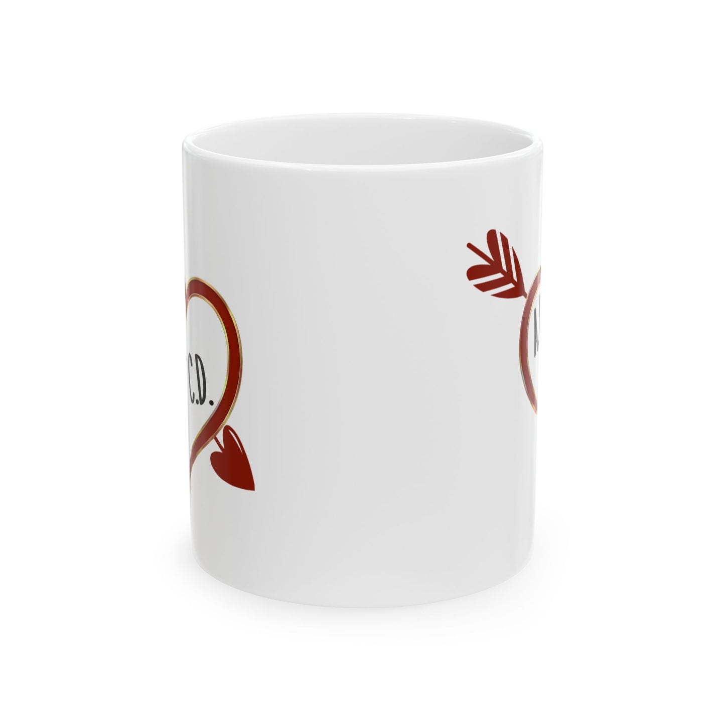 Ceramic Mug for Couples, Heart Design, Valentines Gifts, Christmas Gift, Love Cup, Romantic Coffee Mug, Teacup For Her