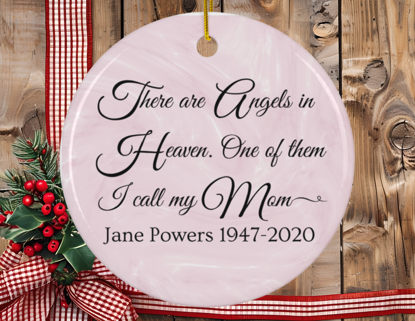 Loss of Mom Sympathy Ceramic Ornament, Empathy Gift Heaven, Memorial Christmas Tree Decoration, Condolence Angel Keepsake, Bereavement Gifts